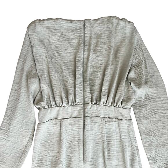 ASOS Design Women’s Green Plunge Mini Dress With Wrap Drape Skirt Size 10 - Picture 7 of 11